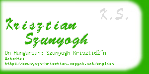 krisztian szunyogh business card